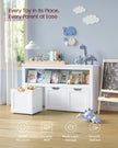Toy Storage Unit – Wood – White – Mobile with 3 Drawers