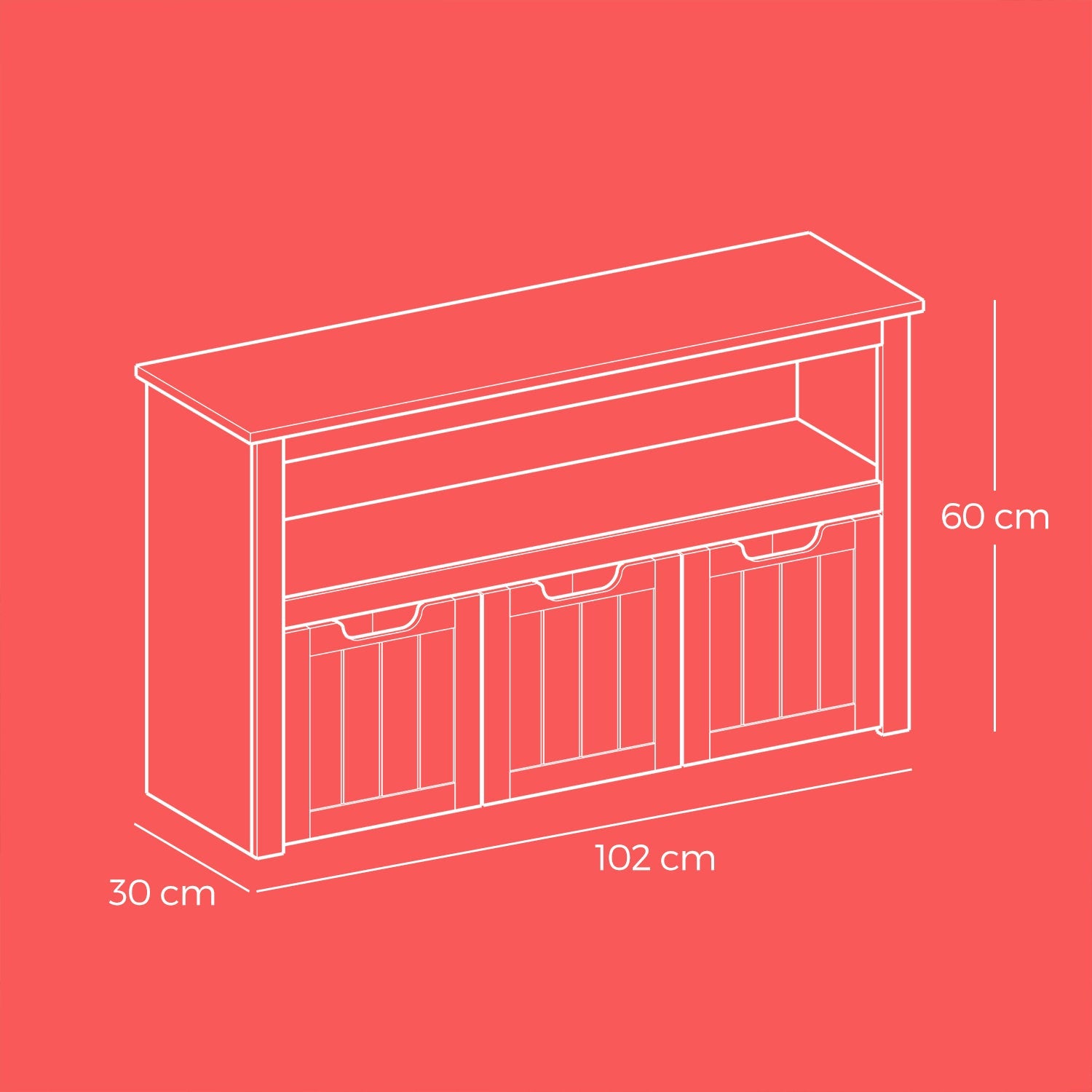 Toy Storage Cabinet – Engineered Wood – Laurel Green – Mobile with 3 Drawers