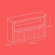 Toy Storage Cabinet – Engineered Wood – Laurel Green – Mobile with 3 Drawers