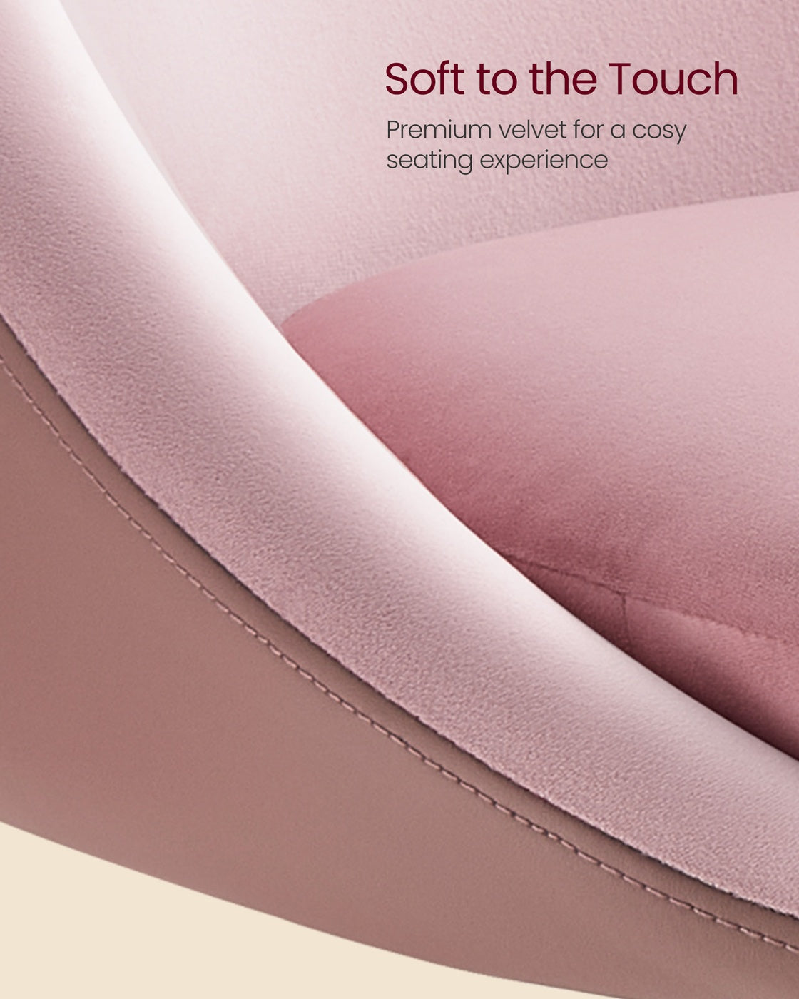 Adjustable Dressing Chair – Steel – Jelly Pink and Silver Grey – Swivel Stool with Backrest