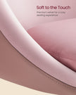 Adjustable Dressing Chair – Steel – Jelly Pink and Silver Grey – Swivel Stool with Backrest