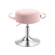 Dressing Table Stool – PU Upholstery – Cream White – Height Adjustable, 360° Swivel, Thick Cushion