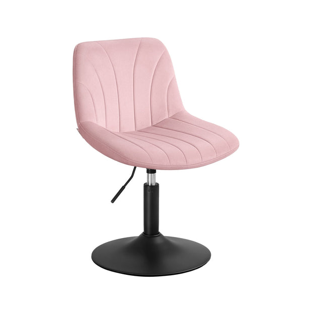 Dressing Table Chair - Adjustable Height - Foam and Fabric - 360° Swivel - Backrest Support