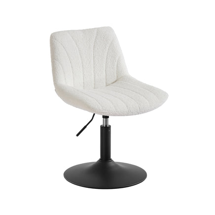 Dressing Table Chair - Adjustable Height - Foam and Fabric - 360° Swivel - Backrest Support
