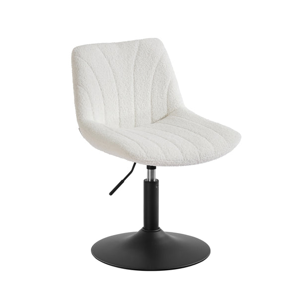 Dressing Table Chair - Adjustable Height - Foam and Fabric - 360° Swivel - Backrest Support