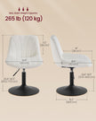 Dressing Table Chair - Adjustable Height - Foam and Fabric - 360° Swivel - Backrest Support