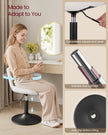 Dressing Table Chair - Adjustable Height - Foam and Fabric - 360° Swivel - Backrest Support