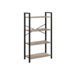 4-Tier Bookshelf – Iron Frame – Greige and Black – Industrial Design