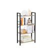 4-Tier Bookshelf – Iron Frame – Greige and Black – Industrial Design