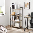4-Tier Bookshelf – Iron Frame – Greige and Black – Industrial Design