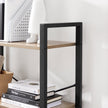 4-Tier Bookshelf – Iron Frame – Greige and Black – Industrial Design