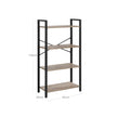 4-Tier Bookshelf – Iron Frame – Greige and Black – Industrial Design