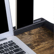Breakfast Tray Table – Bamboo – Rustic Brown – Folding Legs with Phone and Tablet Groove