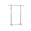 Adjustable Garment Rack – Stainless Steel – Grey – With Wheels and Additional Coat Hooks