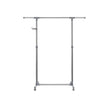 Adjustable Garment Rack – Stainless Steel – Grey – With Wheels and Additional Coat Hooks