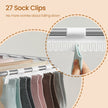 Clothes Drying Rack – Metal – Silver – Foldable with Height-Adjustable Wings