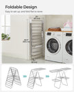 2-Level Clothes Drying Rack – Metal – Adjustable Height – Foldable and Free-Standing