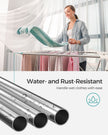 2-Level Clothes Drying Rack – Metal – Adjustable Height – Foldable and Free-Standing