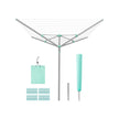 Rotary Washing Line - 45m - Steel/Plastic - Foldable - Includes Clips and Protective Cover