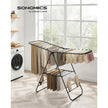 Foldable Clothes Airer – Stainless Steel – Black – 16 Metre Drying Space