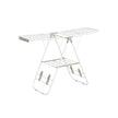 Foldable Clothes Drying Rack – Stainless Steel – Silver – Height-Adjustable Wings with 16 Metre Drying Space