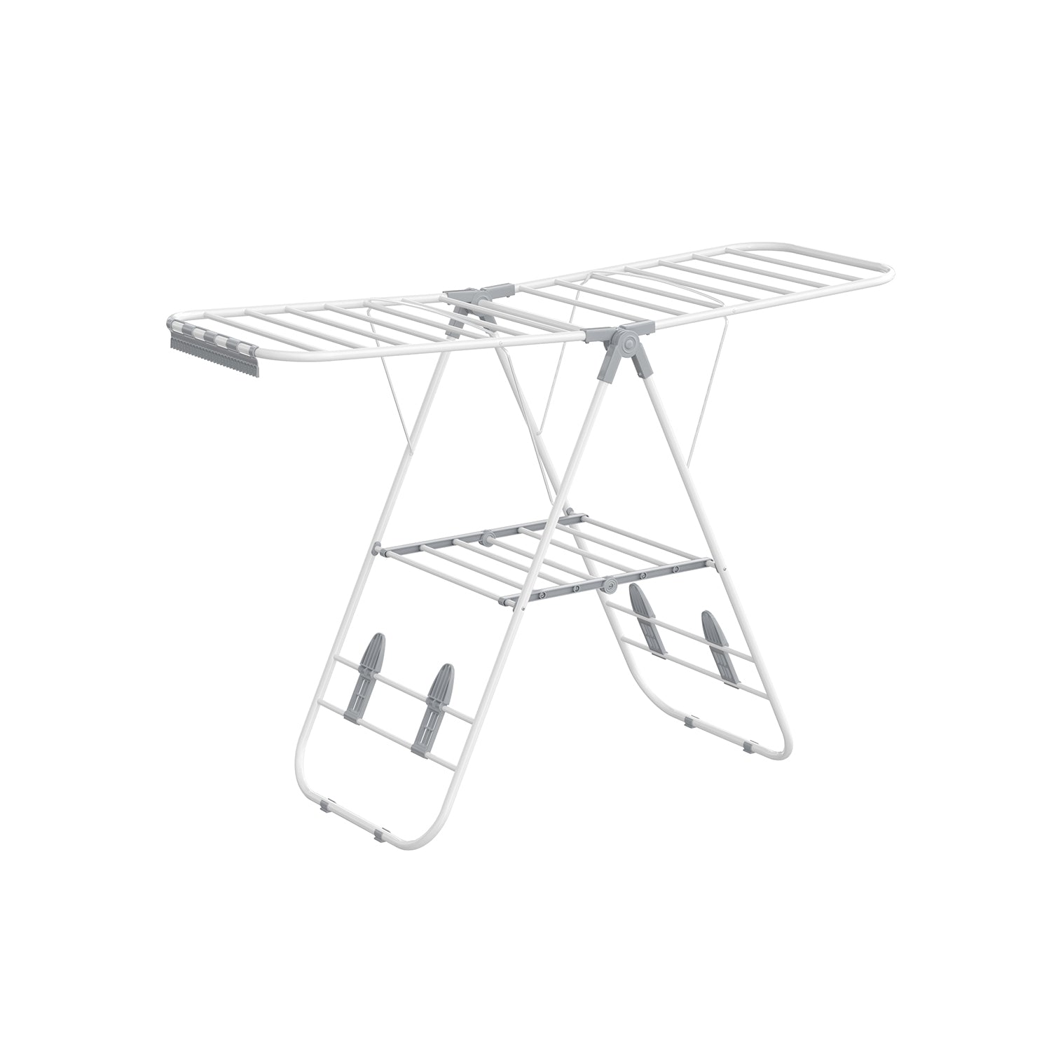 Foldable Clothes Airer – Stainless Steel – White and Grey – 16 Metre Drying Space