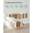 Foldable Clothes Airer – Stainless Steel – White and Grey – 16 Metre Drying Space