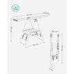 Foldable Clothes Airer – Stainless Steel – White and Grey – 16 Metre Drying Space