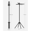 Clothes Drying Rack – Stainless Steel – Silver – Foldable and Space-Saving with 3 Arms