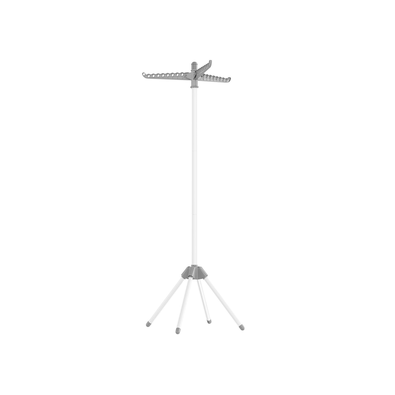 Clothes Drying Rack – Stainless Steel – Grey and White – Space-Saving and Foldable, Indoor Rotary Design