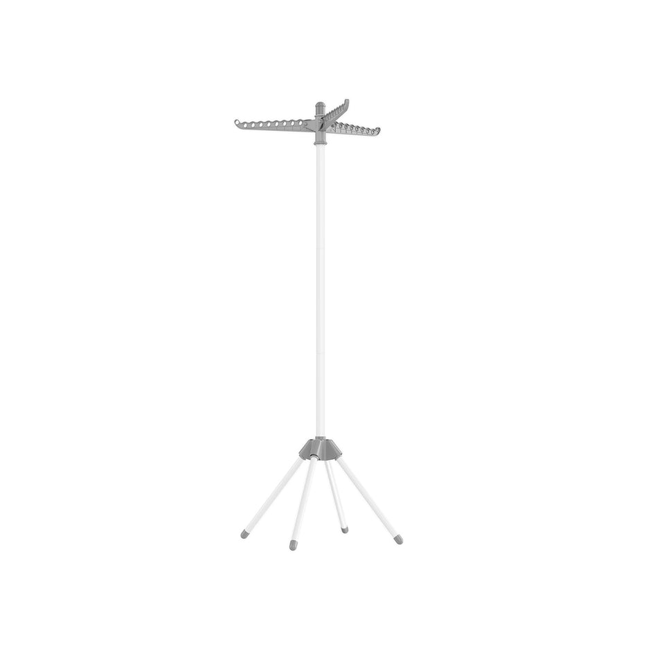 Clothes Drying Rack – Stainless Steel – Silver – Foldable and Space-Saving with 3 Arms