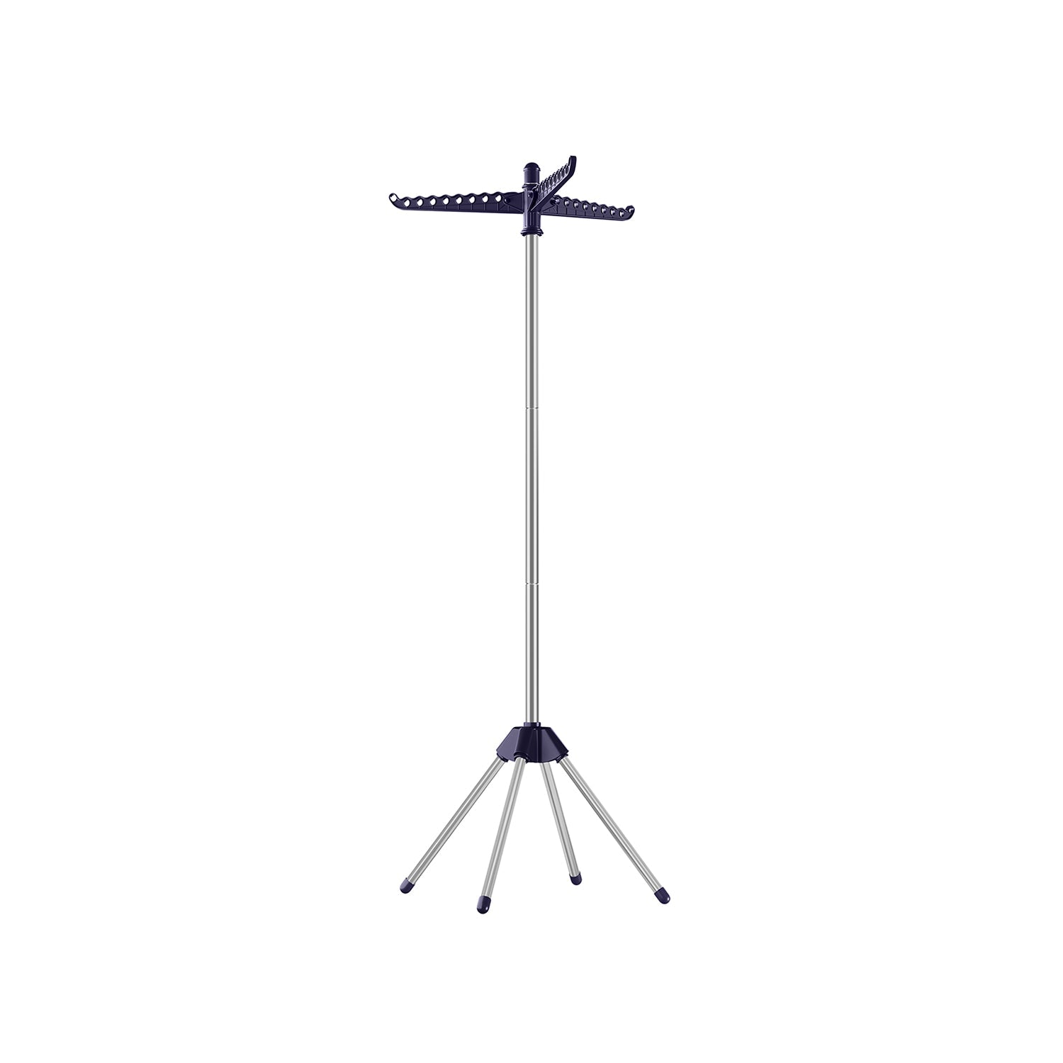Clothes Airer – Stainless Steel – Silver – Space-Saving with 3 Rotatable Arms