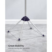 Clothes Airer – Stainless Steel – Silver – Space-Saving with 3 Rotatable Arms