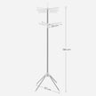 Clothes Drying Rack – Stainless Steel – White and Silver – 3 Rotatable Arms, 4-Leg Indoor Folding Design, 183 cm High