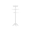 Folding Laundry Rack – Stainless Steel – White and Silver – 11 Rotatable Arms