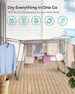 Winged Clothes Airer – Metal – Space-Saving – Includes Sock Clips