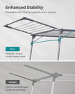 Winged Clothes Airer – Metal – Space-Saving – Includes Sock Clips