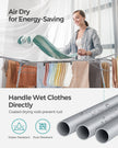 Winged Clothes Airer – Metal – Space-Saving – Includes Sock Clips