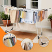 Clothes Drying Rack – Metal – Gray – Foldable with Gullwings and Sock Clips