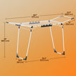 Clothes Drying Rack – Metal – Gray – Foldable with Gullwings and Sock Clips