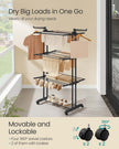 Large Clothes Airer – Stainless Steel – Ink Black – 4-Tier, Foldable Design, Indoor Outdoor Use