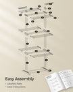 4-Tier Clothes Drying Rack – Stainless Steel – Grey – Foldable and Moveable Design