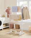 4-Tier Clothes Drying Rack – Stainless Steel – Cloud White – Foldable with Expandable Wings for Indoor/Outdoor Use