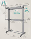Large Clothes Drying Rack – Stainless Steel – Dove Grey – Foldable and Moveable with 4 Tiers