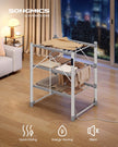 Heated Clothes Airer – Aluminium Alloy – Silver – Foldable with Fabric Cover and Control Panel