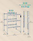 Heated Clothes Airer – Aluminium Alloy – Silver – Foldable with Fabric Cover and Control Panel