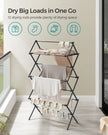 Foldable Clothes Airer – Steel – White – Compact Design for Indoor and Outdoor Use