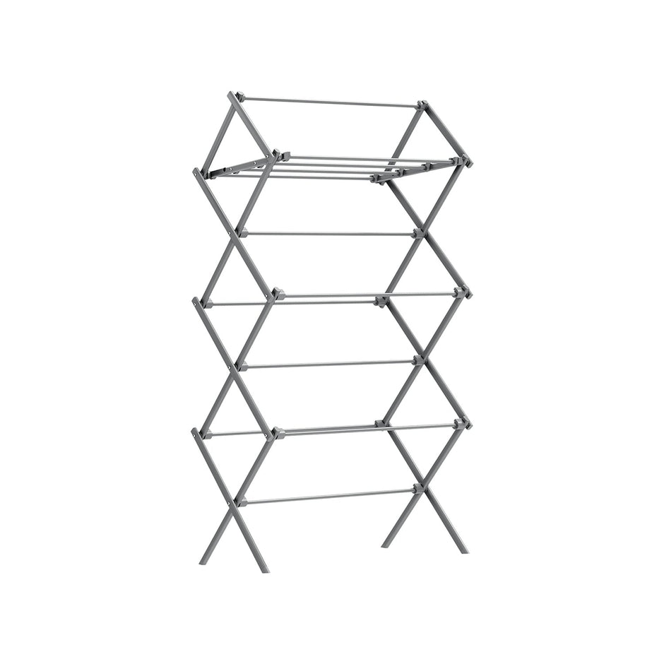 Foldable Clothes Airer – Steel – Dove Grey – Compact and Easy Assembly for Indoor/Outdoor Use