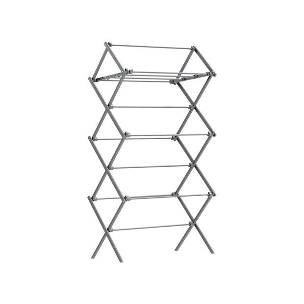 Foldable Clothes Airer – Steel – White – Compact Design for Indoor and Outdoor Use