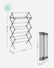 Foldable Clothes Airer – Steel – Dove Grey – Compact and Easy Assembly for Indoor/Outdoor Use